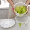 Fruit Vegetable Tools Vegetables Salad Spinner Lettuce Leaf Vegetable Dehydrator Greens Washer Dryer Drainer Crisper Strainer For Washing Drying Leafy 230417