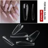 Falska naglar 600st Fake Nail Tips Clear Acrylic Coffin Full Cover Long Ballerina Traceless Artificial Salons and Diy Art