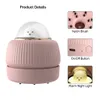 Other Housekeeping Organization Desktop Vacuum Cleaner Cute Night Light Cordless Portable Handheld 1500mAh Rechargeable for Cleaning Hair Crumb Keyboard 231116