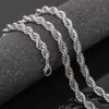 ed Rope Chain Classic Mens Jewelry 18k White Gold Filled Hip Hop Fashion Necklace Jewelry 24 Inches2867