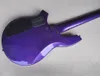 Guitare basse électrique 5 cordes violet métallisé avec micros HH Black Hardware Offre Logo/Couleur Personnaliser