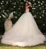 2024 Luxury Sweetheart Ball Gown Wedding Dress Beading Pearls Tiered Ruffled Court Train Brud Gowns Vestido de Novia Casamento Custom Made Made