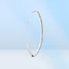 100 925 Sterling Silver Oval Sparkle Hoop oorbellen Fashion Women Wedding Engagement Sieraden Accessoires voor cadeau7222962
