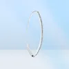 100 925 Sterling Srebrny Owalny Blask Hoop Kolczyki Moda Kobiety Wedding zaręczynowe Akcesoria biżuterii na prezent4501526