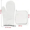 5 ensembles de gants de four en toile blanche blanche par Sublimation, ustensiles de cuisson pour la cuisine, cuisson BJ