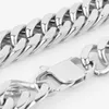 Cuff 10/12/15/17/19MM Silver Color/Gold/Black Stainless Steel Curb Cuban Chain Mens Womens Necklace Or Bracelet 7-40" Xmas Gift 231116