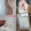 925 Sterling Silver Rose Gold Small Hoop Earrings For Women Girls Gift Wedding Engagement Party Gift Smooth Ear Bone Buckle EarringsHoop Earrings