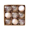 Juldekorationer 8cm Big Christmas Ball Mticolor Decorations Tree Ornaments Set For Home Party Supplies 9 st/Set Drop Delivery Ho DH2B6