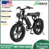 20inch Fat Ebike OUXI V8 Ebike 48V 750W/1000W Super Power Dual Battery Electric Bicycle Snow Beach Adults Mens Dirt Bike