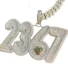 Bling Iced Out Custom Name Cz Baguette Letters Number