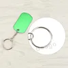 Rektangel Dog Tag Metal Blank Military Pet ID Card Aluminium Alloy Army Colorful Pet Tag Keyring Anpassningsbar DBC BH2843