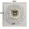 壁の時計アクリルスーラアルイクラスクロックイスラムの書道eid装飾鏡の装飾