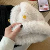 Beanieskull Caps Fluffy Fur Hat Women Soft Plush Winter Warm Ear Protection Cap Colorful Buttons Outdoor Snow Coldsof Version Benines 231116