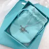 2023 Neue Stil Tiffanyliis Anhänger Halsketten Ti t Home Key Halskette Lächeln Hohe Version 18k Rose S925 Silber Anhänger Schmuck Lächeln Galvanisiert Hohe Qualität