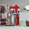 Занавеска для душа Dafield London в британском стиле Биг Бен, Джек Флаг, телефонная загрузка, Тауэрский мост, уличная занавеска для душа в Лондоне264Y