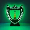 Green light Dom Perignon Champagne Bottle Presenter Shield Glorifier Neon Sign Display VIP Service for Night Club Wedding Party Bar Custom Rechargeable