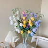 Decorative Flowers Artificial Campanula Fake Home Garden Wedding Party Decoration Pography Prop