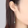 Boucles d'oreilles classiques françaises carrées avec pierres précieuses vertes, bijoux de marque à la mode pour femmes, boucles d'oreilles haut de gamme en Zircon 3A pour femmes, fête de mariage, saint-valentin, cadeau d'anniversaire SPC