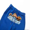 Sweat à capuche pour hommes Sweatshirts Mode Streetwear Version correcte Trapstar Blue Tiger Head Serviette Brodée Pull à capuche en peluche Pantalon à glissière Hommes Femmes Set A