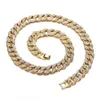 Miami Curb Cuban Link Chain Pendentil for Men Gold Silver Hip Hop Iced Out Paved Bling Cz Rapper Collier Bijoux T2001132072