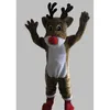 Costume de mascotte de renne Rudolph d'halloween, robe de soirée, Costumes fantaisie de fête de carnaval de noël, tenue pour adultes