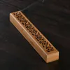 Helt ny Hot Hot High Quality Bamboo Wood Incense Stick Holder Burning Joss Insence Box Burner Ash Catcher Random Style