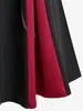 Юбки ROSEGAL в готическом стиле на шнуровке для женщин, подол с годе, красочный Y2K, эластичная талия, миди, женские удобные базовые штаны, 4XL 230417