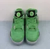 4 4s Mark Wahlburg Mens Basketball Shoes Sneakers Wahlburgers Green Ducks Sports Trainers
