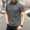 Polos pour hommes T-shirt militaire tactique extérieur pour hommes Sports d'été T-shirt à séchage rapide Pull Respirant Col rabattu Tee Tops 230417