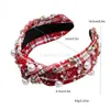 Kersthoofdband Damesmode Hoofdhoepel Brede Kristallen Parels Kerstman Kerstboom Haarband Hoofddeksels Festivalaccessoires