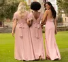 Mix Styles Spaghetti Satin Floor-length Bridesmaid Dress Short-sleeve Bridesmaids' & Formal Dresses