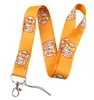 Cute Cartoon Cat Corgi Flowers Neck Strap Keychain Badge Holder ID Card Pass Hang Rope Lanyard for Cell Phone Straps Key Rings Accessories
