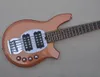 Metallic Brown 5-saitige E-Bassgitarre mit HH-Tonabnehmern aus Chrom mit Logo/Farbe zum Anpassen