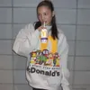 Designer Hoodie Heren Sweatshirts Mode Street chic Cpfm x Mcdonald's Co Br ed Familie Foto Schuim Cartoon Print Loszittend Heren Dames Pluche Trui met Ronde Hals