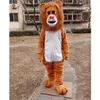 Costumi della mascotte del leone marrone di alta qualità Costume da personaggio dei cartoni animati di alta qualità Vestito da carnevale per adulti Taglia Abiti da carnevale per feste di Natale di Halloween