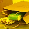 Storage Bags 10Pcs Shopping Gift Gold Foil Thank You Brown Paper With HandlesStorage