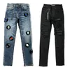 jeans para hombre jeans stack jeans hombre Rectos Biker Hole Stretch Denim Casual Jean cremallera mosca negro CLÁSICO pierna ajustada Purple Jeans denim slim skinny fashion