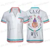 Men's Tracksuits New men shirts Casablanc-s lucid dreams scenery color temperament Satin short sleeve Dress Shirt Variety T230417