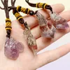 Colares Pingente Natural Auralite 23 Cristal Áspero Colar Energia Espiritual Cura Cristais Pedras Brutas Ornamento Drop7167581