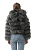 Pelliccia sintetica da donna QIUCHEN PJ20076 arrivo vera pelliccia cappotto donna giacca invernale cappotti corti naturale 231116