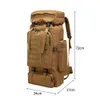 Pacotes de mochila 80L / 25L Oxford pano impermeável caminhadas pesca caça mochila mochila de borracha ao ar livre tático esportes acampamento caminhada viagem 231117