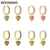 Stud Keyounuo Gold Filled Pendant Earring Set Lämplig för kvinnors öron Manschetter Färgade Zircon Studörhängen Fashionabla festsmycken grossist J240513