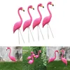 4-pack realistisk stor rosa flamingo trädgårdsdekoration gräsmatta konstprydnad hem hantverk t2001172551