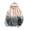 Designer Luxury Chaopai Classic Gradual color contrast comfortable casual long-sleeved hooded sweater for men and women