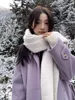 Scarves Womens winter scarf Thickened cashmere Classic tassel fluffy Solid color oversized shawl Warm and fashionable 231116