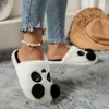 Pantoufles d'hiver Panda Designer femmes chaussons loisirs mignon panda moelleux vivant à la maison pantoufles