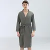 Pigiami da donna Coppia Accappatoi Kimono Autunno Cotone Solido Waffle Per Donna Uomo Bagno Lingerie Accappatoio Vestaglie Camicia da notte Abbigliamento per la casa Taglie forti