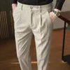 Męskie spodnie męskie spodnie Męskie Spodnie jesienne zima 2023 Nowe sztrutowe sukienki Slim Slim Wersja Trend Brand Suit Pants J231116