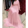 Vêtements ethniques femmes vêtements d'été manches longues en mousseline de soie col rond soirée formelle fête bal robe de bal Maxi robe taille régulière pull