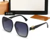 Sonnenbrillen 2023 Designer-Sonnenbrillen für Damen und Herren – Rechteckige, große Vollrahmen-Modebrillen mit Buchstaben-Design – 5 Farboptionen – Top-Qualität